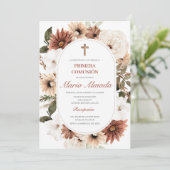 Invitación boho primera comunión kaart (Staand voorkant)