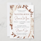 Invitación Boho Spanish Wedding Invitation Kaart (Voorkant)