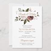 Invitación Boho Spanish Wedding Invitation Kaart (Voorkant)