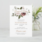 Invitación Boho Spanish Wedding Invitation Kaart (Staand voorkant)