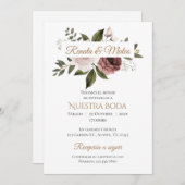 Invitación Boho Spanish Wedding Invitation Kaart (Voorkant / Achterkant)