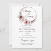 Invitación Boho Spanish Wedding Invitation Kaart (Voorkant)