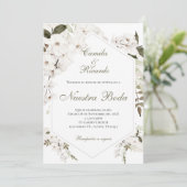 Invitación Boho Spanish Wedding Invitation Kaart (Staand voorkant)