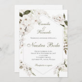 Invitación Boho Spanish Wedding Invitation Kaart (Voorkant / Achterkant)