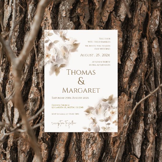 Invitación Boho Wedding Invitation Kaart