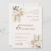 Invitación Boho Wedding Invitation Kaart (Voorkant)