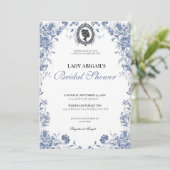 Invitación Budget Purple Florals Bridgerton Bridal Kaart (Staand voorkant)