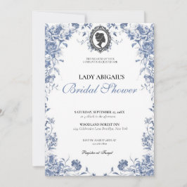 Invitación Budget Purple Florals Bridgerton Bridal Kaart