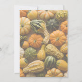 Invitación Cena de Acción de Gracias Con Calabazas Kaart (Achterkant)
