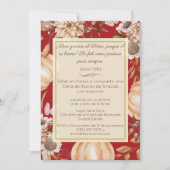 Invitación Cena de Acción de Gracias Cristiana Kaart (Voorkant)