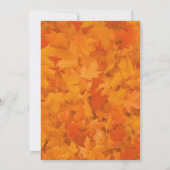 Invitación Cena de Acción de Gracias Hojas Otoño Kaart (Achterkant)