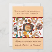 Invitación Cena de Acción de Gracias Mesa Familia Kaart (Voorkant)