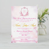 Invitacion Cherry Blossom Folie Uitnodiging (Staand Voorkant)