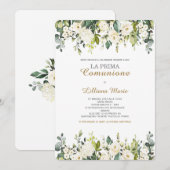 Invitación Comunión Niña Kaart (Voorkant / Achterkant)