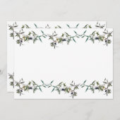 Invitación con acuarela de rama de olivo kaart (Voorkant / Achterkant)