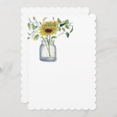 Invitacion con diseño de florero y margarita kaart (Voorkant / Achterkant)