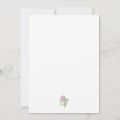 Invitación con flor rosa kaart (Achterkant)