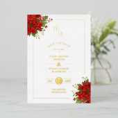 Invitación con Relief Metalizado Exquisita Moda I Folie Uitnodiging (Staand Voorkant)