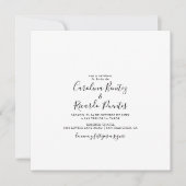 Invitación Cuadrada y Sencilla de Boda Kaart (Voorkant)