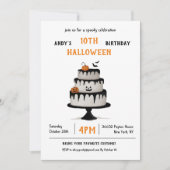 Invitación Cumpleaños Halloween Pastel Spooky Kaart (Voorkant)