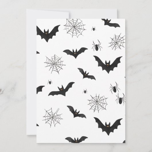 Invitación Cumpleaños Halloween Pastel Spooky Kaart (Achterkant)