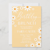 Invitación Daisies Birthday Brunch Party Invitatio Kaart