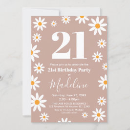 Invitación Daisies Birthday Party Invitation Kaart