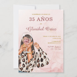 Invitación de 35 Años Mujer Kaart