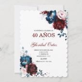 Invitación de 40 Años Mujer Kaart (Voorkant)