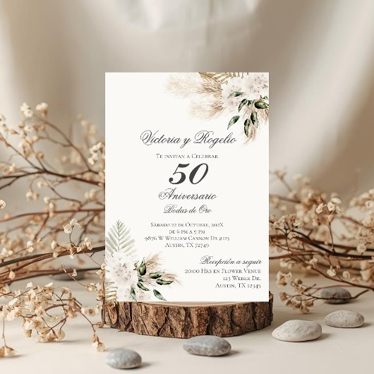 Invitación de 50 Aniversario de Bodas Kaart
