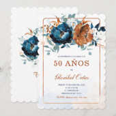 Invitación de 50 Años Mujer Kaart (Voorkant / Achterkant)
