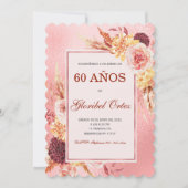 Invitación de 60 Años Mujer Kaart (Voorkant)