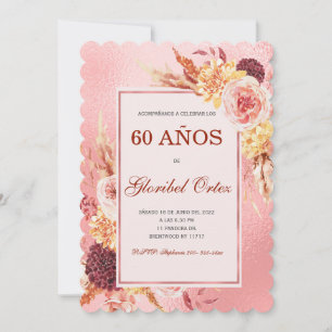 Invitación de 60 Años Mujer Kaart