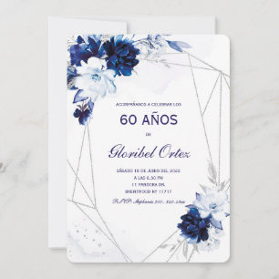 Invitación de 60 Años Mujer Kaart