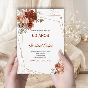 Invitación de 60 Años Mujer Kaart