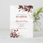Invitación de 60 Años Mujer Kaart (Staand voorkant)
