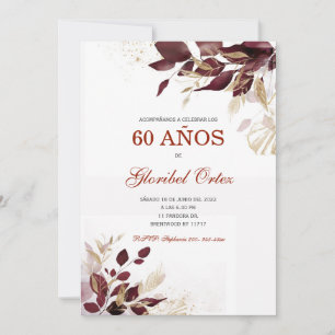 Invitación de 60 Años Mujer Kaart
