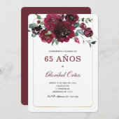 Invitación de 65 Años Mujer Kaart (Voorkant / Achterkant)