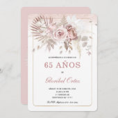 Invitación de 65 Años Mujer Kaart (Voorkant / Achterkant)