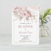 Invitación de 65 Años Mujer Kaart (Staand voorkant)