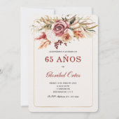 Invitación de 65 Años Mujer Kaart (Voorkant)