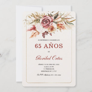 Invitación de 65 Años Mujer Kaart