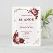 Invitación de 65 Años Mujer Kaart (Staand voorkant)