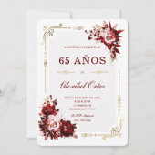 Invitación de 65 Años Mujer Kaart (Voorkant)