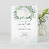Invitación de 65 Años Mujer Kaart (Staand voorkant)