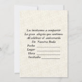 Invitacion de Aniversario  de bodas Kaart (Achterkant)
