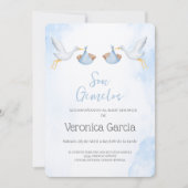 Invitacion de baby shower para gemelos kaart (Voorkant)