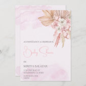 Invitacion de baby shower para niña tema boho kaart (Voorkant / Achterkant)