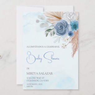 Invitacion de baby shower para niño tema boho kaart