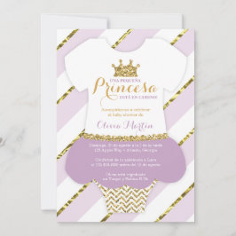 Invitación de Baby shower para una Princes Kaart